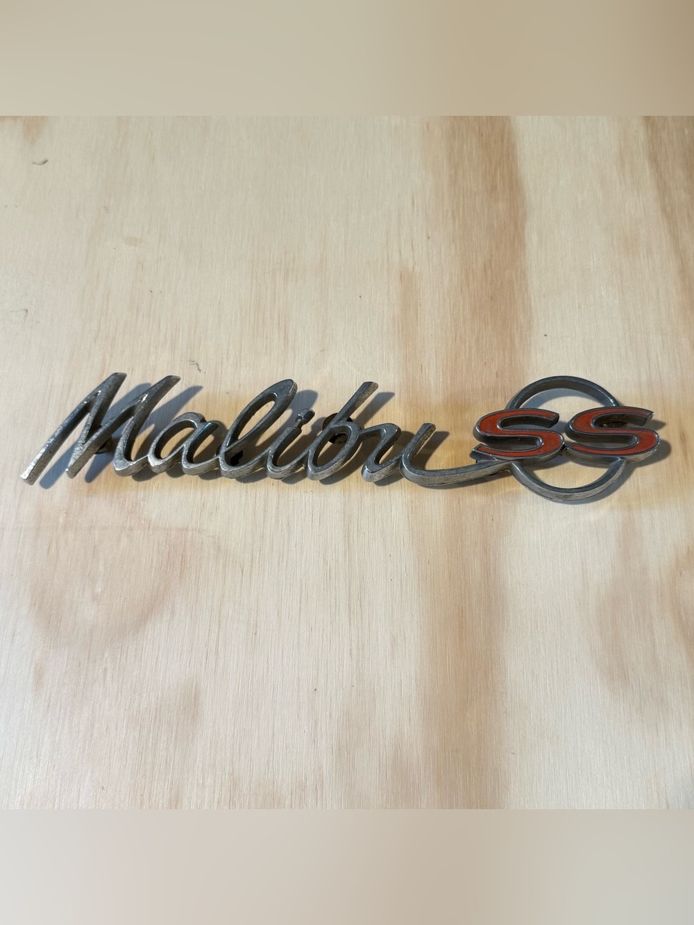 1964 1965 Chevy Chevelle Malibu SS OEM Emblem Script Badge GM 4452497 Read Info!